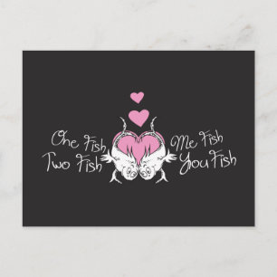 Cartão Postal De Festividades Namorados Dr. Seuss Um Peixe Dois Peixes