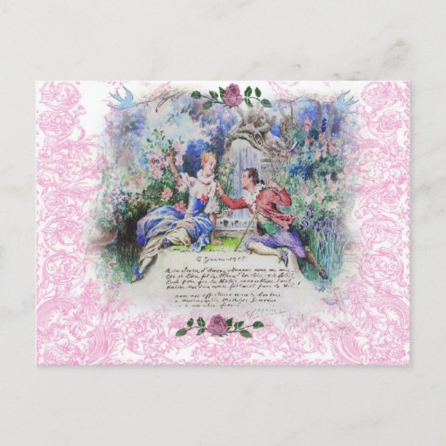 Cartão Postal De Festividades Namorados francês Je'Taime Marie Antoinette (Frente)
