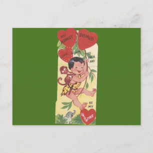 Cartão Postal De Festividades Namorados "Macaco Comercial" da Vintage