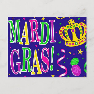 CARTÃO POSTAL DE FESTIVIDADES NAMORADOS MARDI GRAS