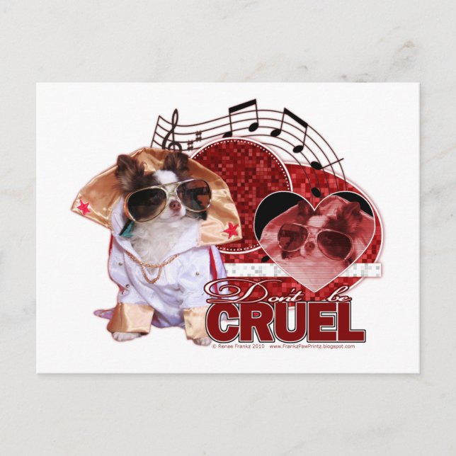 Cartão Postal De Festividades Namorados - Não Seja Cruel - Chihuahua - Gizmo (Frente)