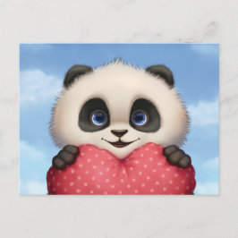 Cartão Postal De Festividades Namorados Panda