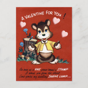 Cartão Postal De Festividades Namorados para crianças