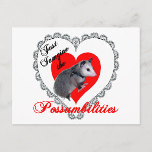 Cartão Postal De Festividades Namorados Possum