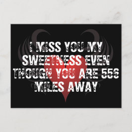 Cartão Postal De Festividades Namorados Prisão de Longa Distância Corações