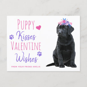 Cartão Postal De Festividades Namorados Puppy Kisses Deseja Dia de os namorados