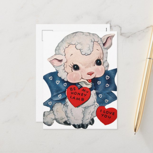 Cartão Postal De Festividades Namorados retroativo (Frente/Verso In Situ)