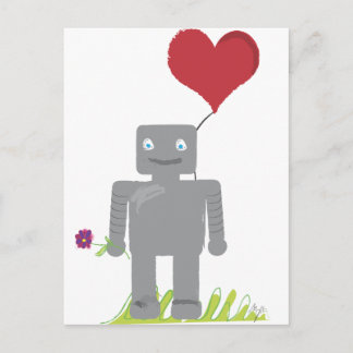 Cartão Postal De Festividades Namorados Robot Love