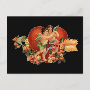 Cartão Postal De Festividades Namorados Vintage