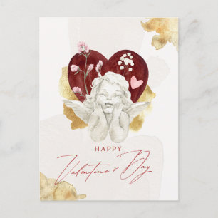 Cartão Postal De Festividades Namorados Vintage Cupid Angel