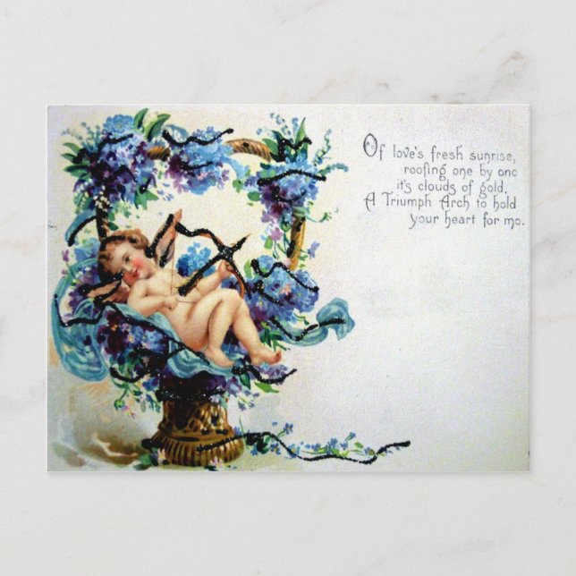 Cartão Postal De Festividades Namorados vitoriano (Frente)