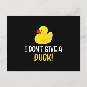 Cartão Postal De Festividades Não dou a um Pato Homens Engraçados de Pato de B