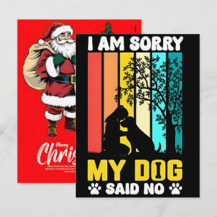 Cartão Postal De Festividades Não Posso Meu Cachorro Disse Não, Cachorro Mulher,