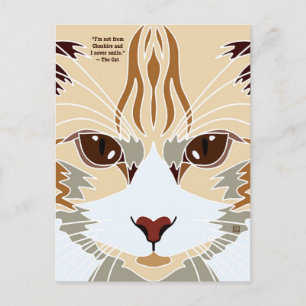 Cartão Postal De Festividades Não Postais do Gato de Cheshire