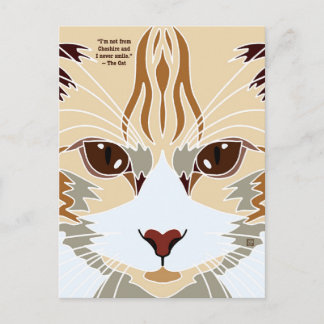 Cartão Postal De Festividades Não Postais do Gato de Cheshire