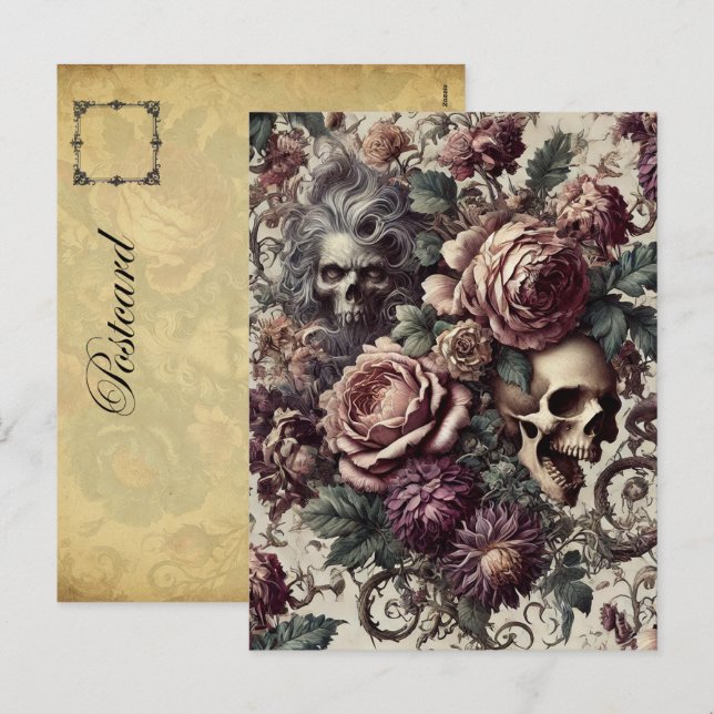 Cartão Postal De Festividades Nascer ao Bloom - Vitoriano Gótico (Frente/Verso)