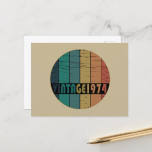 Cartão Postal De Festividades Nascer de aniversário de 1974