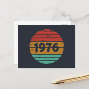 Cartão Postal De Festividades Nascer de aniversário de 1976