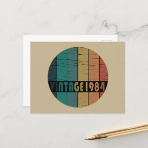 Cartão Postal De Festividades Nascer de aniversário de 1984