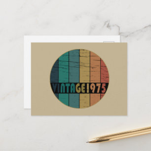 Cartão Postal De Festividades nascer em 1975, 50 anos de idade