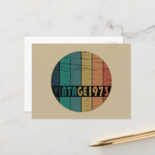 Cartão Postal De Festividades nascer em presente de aniversário de 1973