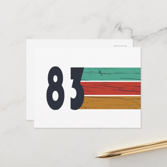 Cartão Postal De Festividades Nascer em presente de aniversário de 1983 (Frente/Verso In Situ)