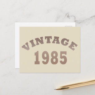 Cartão Postal De Festividades Nascido em 1985 elegante aniversário moderno vinta