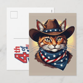 Cartão Postal De Festividades Nascido no dia 4 de julho, uma celebração patrióti