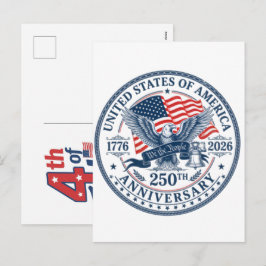 Cartão Postal De Festividades Nascido no dia 4 de julho, uma celebração patrióti