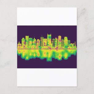 Cartão Postal De Festividades Nashville Tennessee Skyline