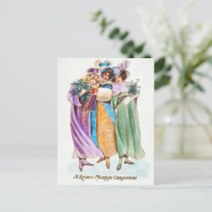 Cartão Postal De Festividades Natais vintages