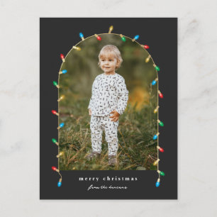 Cartão Postal De Festividades Natais vintages acende o arco de fotos