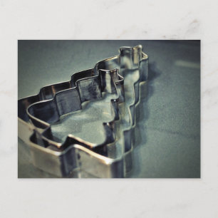 Cartão Postal De Festividades Natais vintages Cutters de cookies de árvore