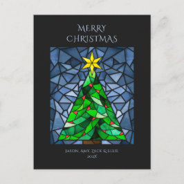 Cartão Postal De Festividades Natais vintages De Vidro Estampado