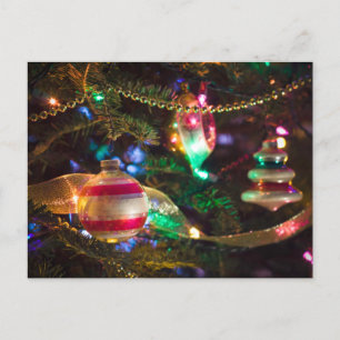 Cartão Postal De Festividades Natais vintages Festivos Ornamentos