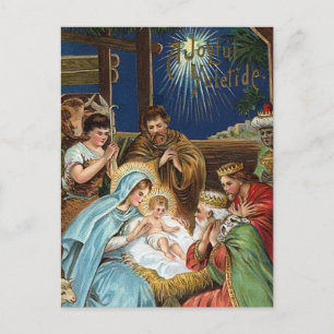 Cartão Postal De Festividades natais vintages "Joyful Yuletide"