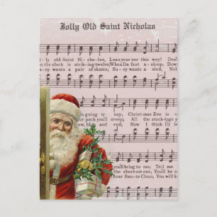 Cartão Postal De Festividades Natais vintages Papais noeis Jolly Antigo Santo Ni
