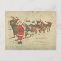 Natais vintages Papais noeis Sleigh Reindeer Holid