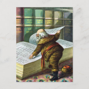 Cartão Postal De Festividades natais vintages, Santa Claus, Lista Bela