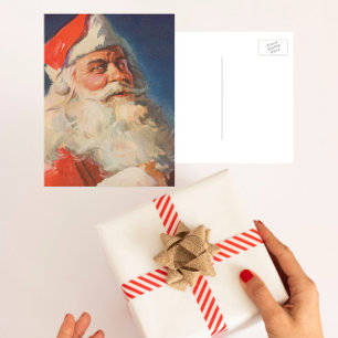 Cartão Postal De Festividades Natais vintages, Santa Claus, Lista Bela