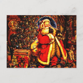 Cartão Postal De Festividades Natais vintages Victorian Santa Claus