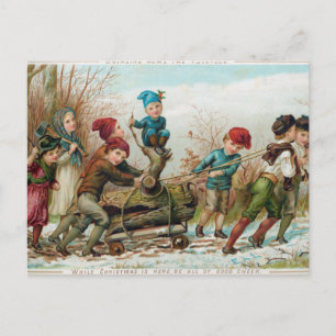 Cartão Postal De Festividades Natais vintages vitorianos blogueiros