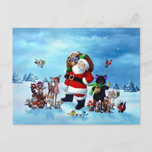 Cartão Postal De Festividades Natal (Frente)