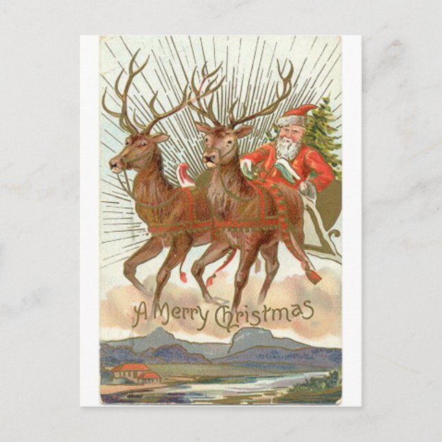 Cartão Postal De Festividades Natal (Frente)