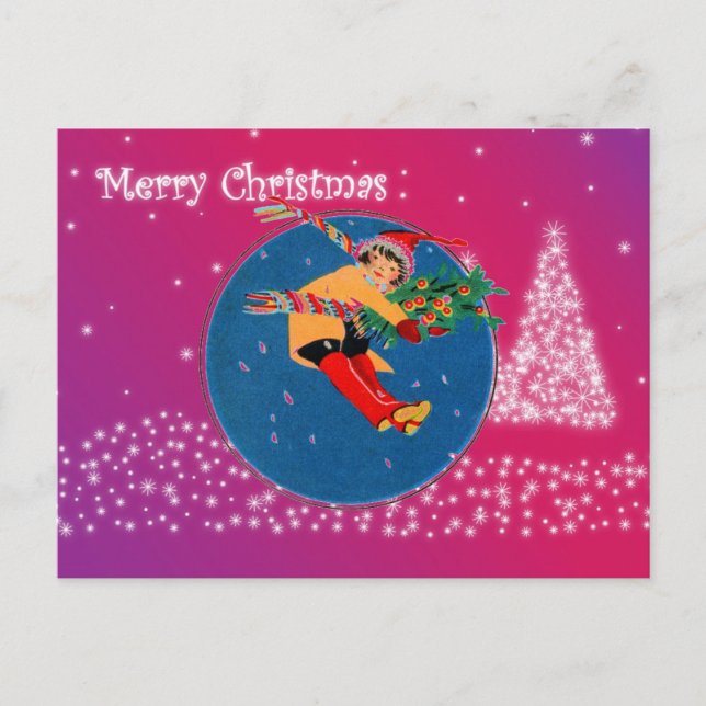 Cartão Postal De Festividades Natal (Frente)