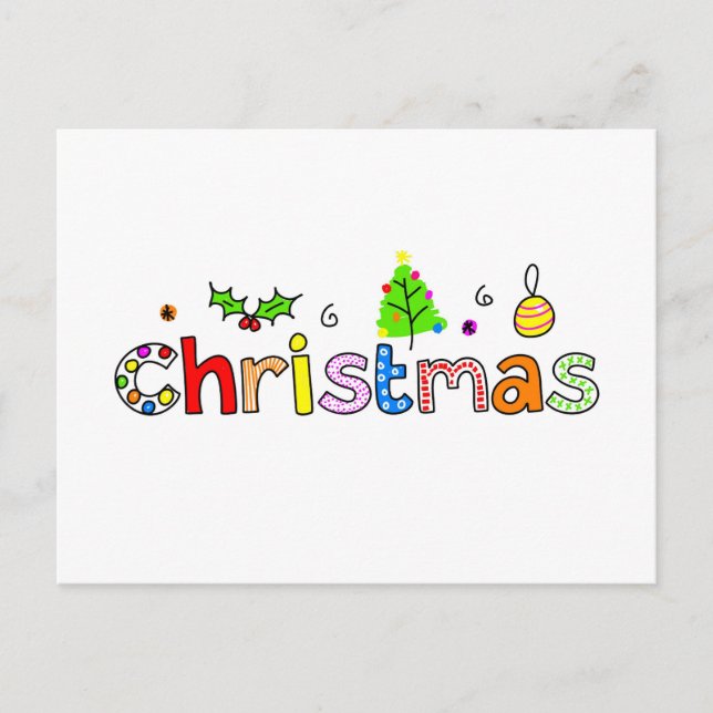 Cartão Postal De Festividades natal (Frente)