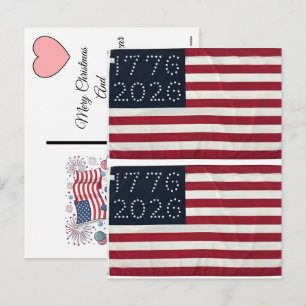 Cartão Postal De Festividades Natal 2025 Durante o Semiquincentenário da América