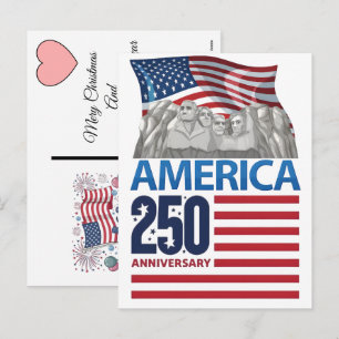 Cartão Postal De Festividades Natal 2025 Durante o Semiquincentenário da América