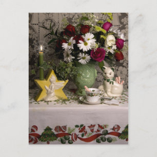 Cartão Postal De Festividades Natal 2218 Floral