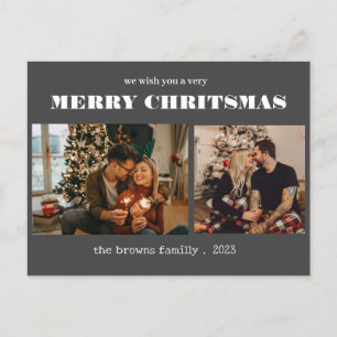 Cartão Postal De Festividades Natal 2 foto-aquarela botânica holi floral